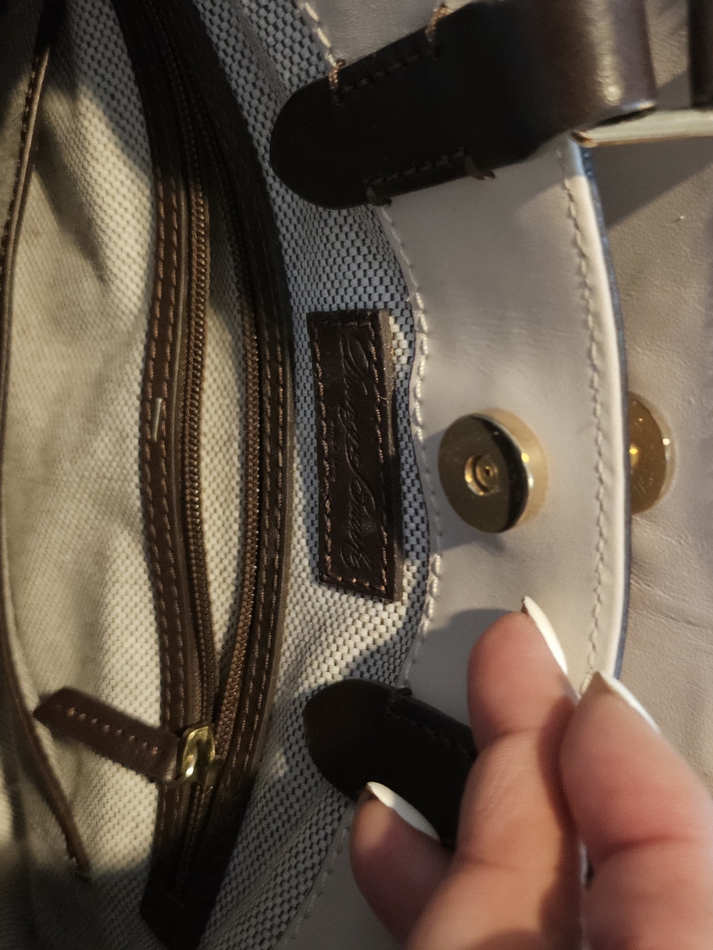 Dooney & Bourke Blue Woven Leather Shoulder Tote - Picture 3 of 9